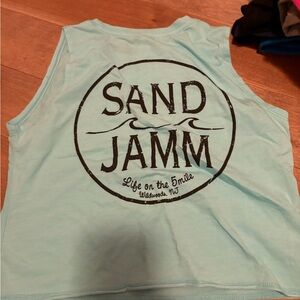Sand jamn size medium double cropped tanks size medium
